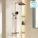 Bray Round Brushed Copper Thermostatic Bath Filler Shower Set