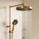 Bray Round Brushed Copper Thermostatic Bath Filler Shower Set