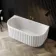 Brent 1500mm Fluted Matt White Back To Wall Bath