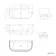 Brent 1700mm Fluted Matt White Back To Wall Bath