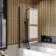 Linz Easy Clean 6mm Matt Black Bath Screen - 800mm