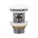 Gloss White Ceramic Dome Basin Waste - Slotted