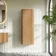 Cayman Natural Oak Wall Hung Tall Cabinet 1100x405mm
