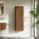 Cayman Natural Walnut Wall Hung Tall Cabinet 1100x405mm