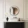 Delilah Black Framed Round Illuminated LED Mirror 600mm