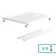 Doha Rectangular Gloss White Anti-Slip Stone Shower Tray 1000x700mm & Riser Kit