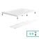 Doha Rectangular Gloss White Anti-Slip Stone Shower Tray 1200x700mm & Riser Kit