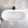 Shore 1700 Matt Pink Freestanding Bath - Matt Black Feet