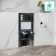 Idaho Pneumatic Compact Top & Front Wall Hung Toilet Frame and Concealed Cistern with Matt Black Flush Plate - Round Buttons