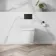 Idaho Pneumatic Compact Top & Front Wall Hung Toilet Frame and Concealed Cistern with Matt Black Flush Plate - Round Buttons