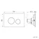 Idaho Pneumatic Top & Front Compact Wall Hung Toilet Frame and Concealed Cistern with Brushed Brass Flush Plate - Round Buttons