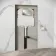 Idaho Pneumatic Concealed Cistern with Chrome Flush Plate - Round Buttons