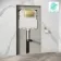 Idaho Pneumatic Concealed Cistern with Brushed Brass Flush Plate - Round Buttons