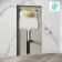 Idaho Pneumatic Concealed Cistern with Brushed Brass Flush Plate - Square Buttons
