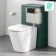 Detroit Cable Operated Concealed Cistern With Brushed Brass Square Push Button