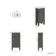 Bermuda Graphite Grey Cloakroom Basin Vanity 400mm - Brass Knurled Handles