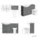 Capri Fog Grey Combination Vanity Basin and Aruba Toilet 1350mm - Chrome Handles