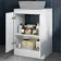 Corsica Gloss White Vanity with Marble Top 600mm - Excludes Counter Top Basin