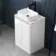 Corsica Gloss White Vanity with Marble Top & Marin Basin 600mm