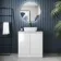 Corsica Gloss White Vanity with Marble Top & Curved Basin 800mm