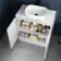 Corsica Gloss White Vanity with Marble Top & Curved Basin 800mm