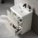 Crete Fluted Linen White Basin Vanity Drawer 600mm