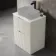 Crete Fluted Linen White Vanity Drawer with Marble Top 600mm - Excludes Counter Top Basin