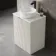 Crete Fluted Linen White Vanity with Marble Top & Nevis Basin 600mm