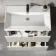 Crete Fluted Linen White Basin Vanity Drawer 800mm
