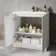 Crete Fluted Linen White Basin Vanity 800mm