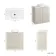 Crete Fluted Linen White Vanity with Marble Top & Nevis Basin 800mm
