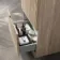 Crete Fluted Apex Oak Vanity Drawer with Marble Top & Marin Basin 600mm
