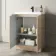 Crete Fluted Apex Oak Basin Vanity 600mm