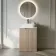 Crete Fluted Apex Oak Vanity with Marble Top & Reno Basin 600mm