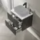 Crete Fluted Charcoal Elm Wall Hung Drawer Vanity with Marble Top 600mm - Excludes Counter Top Basin