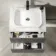 Crete Fluted Charcoal Elm Wall Hung Drawer Vanity with Marble Top & Reno Basin 600mm