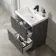 Crete Fluted Charcoal Elm Basin Vanity Drawer 600mm