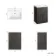 Crete Fluted Charcoal Elm Basin Vanity Drawer 600mm