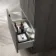 Crete Fluted Charcoal Elm Vanity Drawer with Marble Top & Marin Basin 600mm