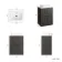 Crete Fluted Charcoal Elm Vanity Drawer with Marble Top & Marin Basin 600mm