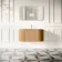 Positano Natural Oak Curved Wall Hung Basin Drawer Vanity 1000mm