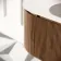 Positano Natural Walnut Curved Wall Hung Basin Drawer Vanity 800mm