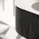 Positano Black Oak Curved Wall Hung Basin Drawer Vanity 1000mm