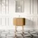 Positano Natural Oak Curved Vanity Unit & Matt White Stone Basin 800mm