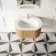Positano Natural Oak Curved Vanity Unit & Matt White Stone Basin 800mm