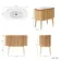 Positano Natural Oak Curved Vanity Unit & Matt White Stone Basin 1000mm
