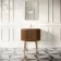 Positano Natural Walnut Curved Vanity Unit & Matt White Stone Basin 800mm