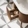 Positano Natural Walnut Curved Vanity Unit & Matt White Stone Basin 800mm