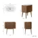 Positano Natural Walnut Curved Vanity Unit & Matt White Stone Basin 800mm