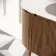 Positano Natural Walnut Curved Vanity Unit & Matt White Stone Basin 1000mm